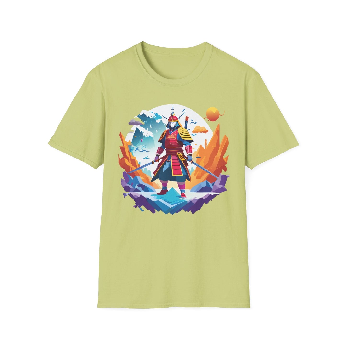 Samurai Shirt Unisex Short Sleeve T Shirt Gildan Softstyle 64000 100 Percent Ring Spun Cotton Tee