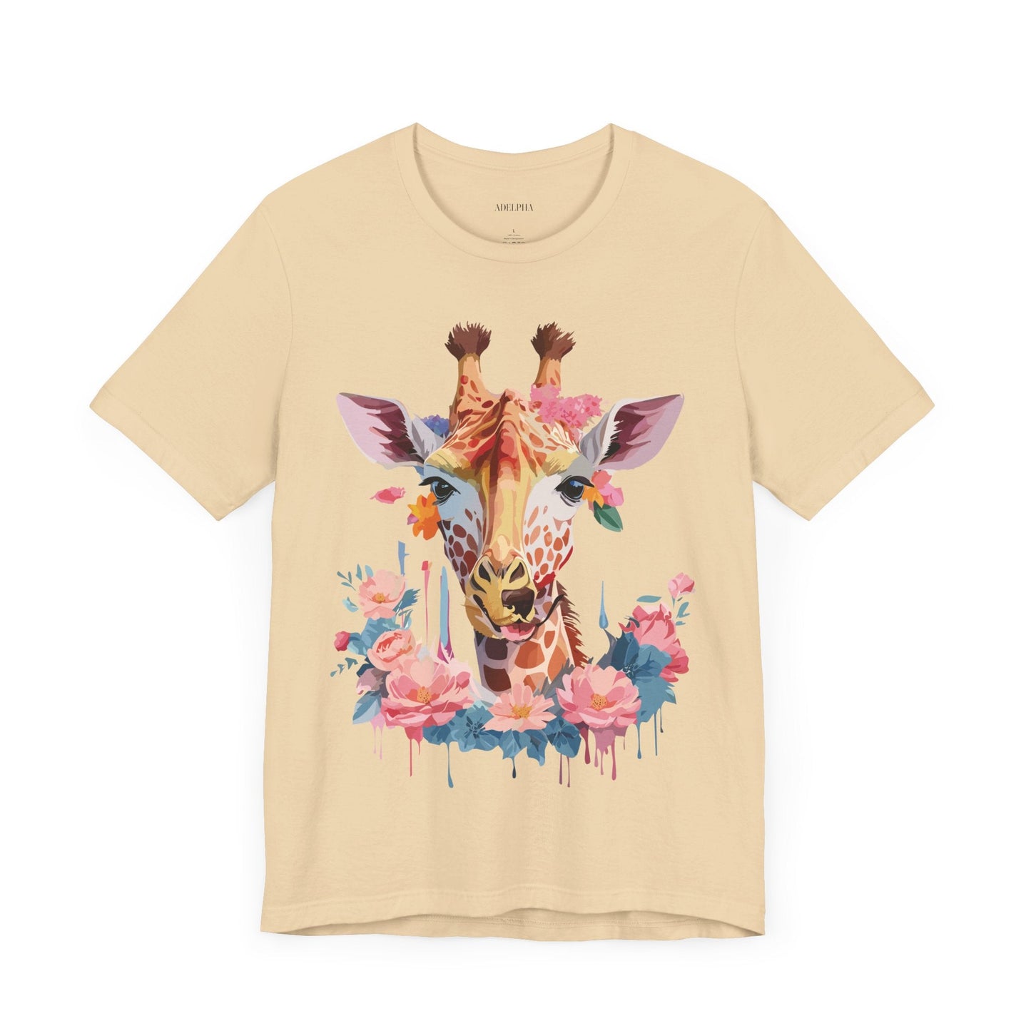 Giraffe Graphic Unisex 100 Cotton Vintage Animal Art T-Shirt 2