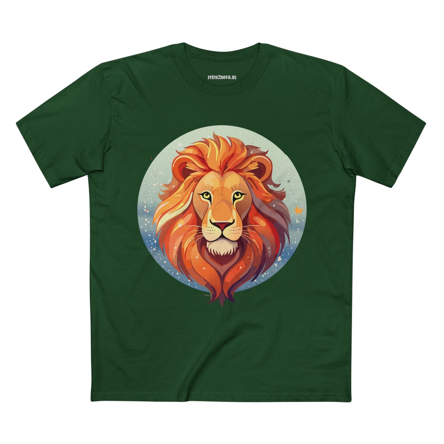 Lion Art Shirt Unisex Premium Cotton Tee With Original Art Design From Retro2Nova Art Collection Worldwide