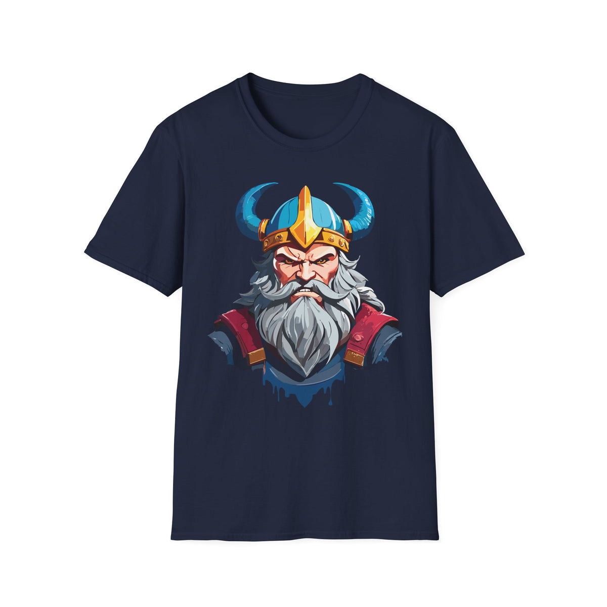 Viking Warrior Helmet T-Shirt | Norse God Illustration
