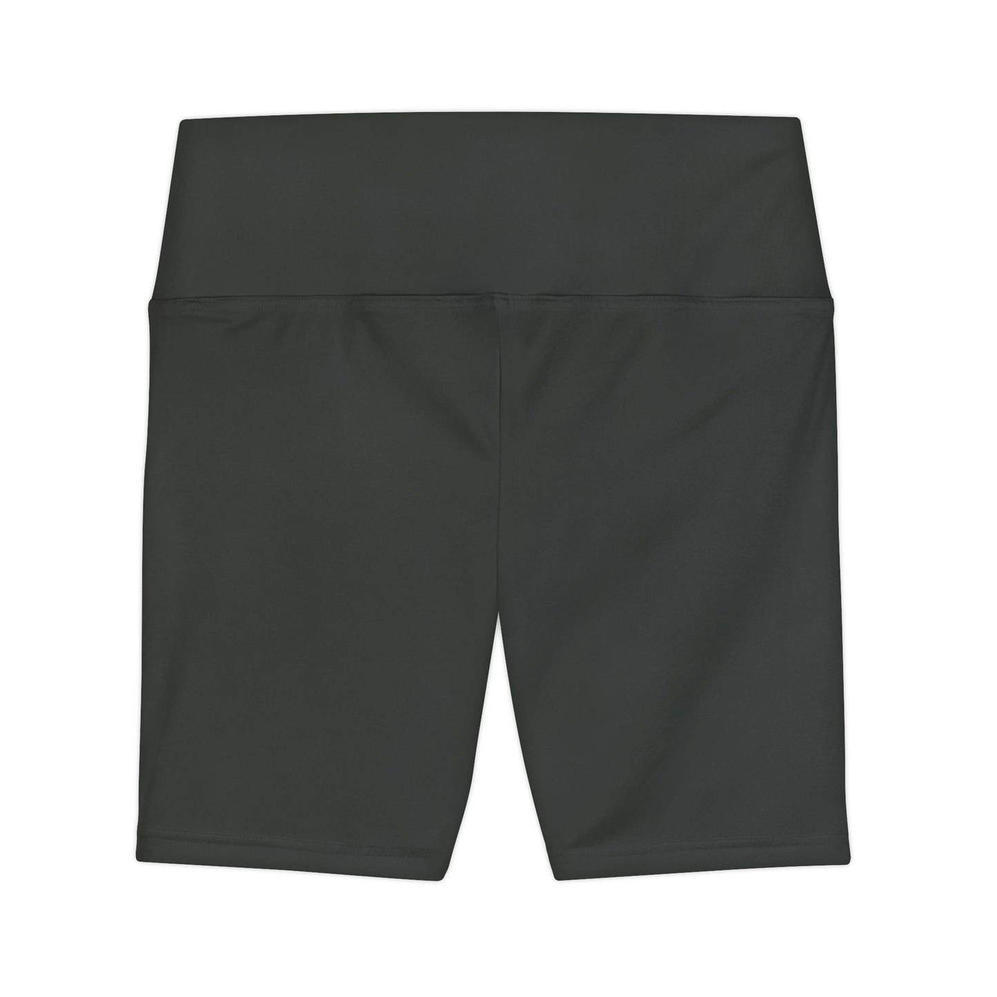 Charcoal Brown High-Waist Women's Workout Shorts — Comfortable AOP Activewear Bike Shorts