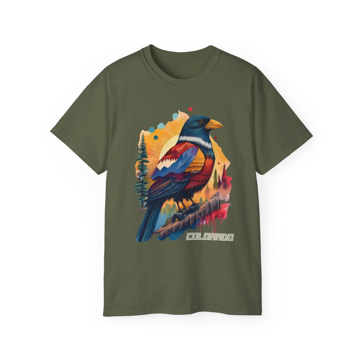 Colorado Bird Graphic Unisex Cotton T‑Shirt 3