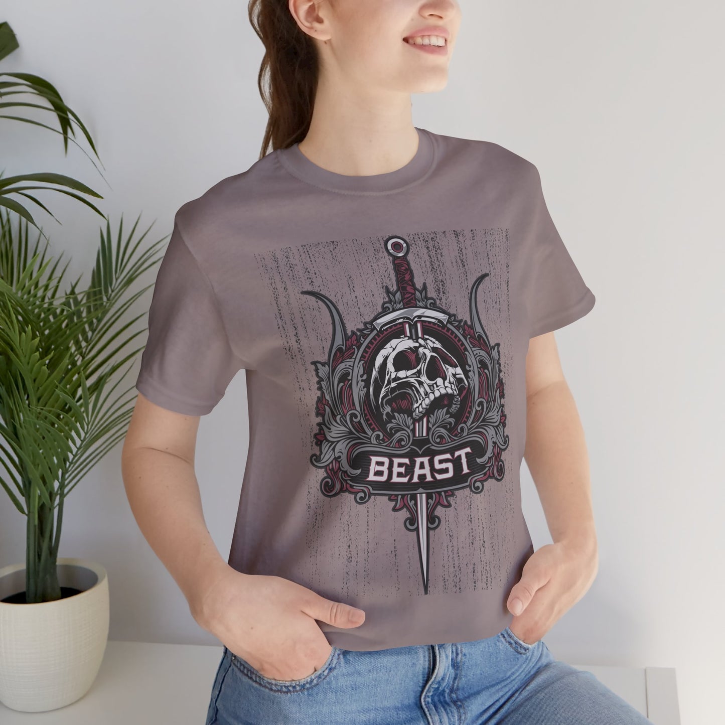Beast Graphic Tee, Graphic T-Shirt, Artistic Vintage T-Shirt, Vintage Shirt, Skull Tee, Art Design Skull Tees