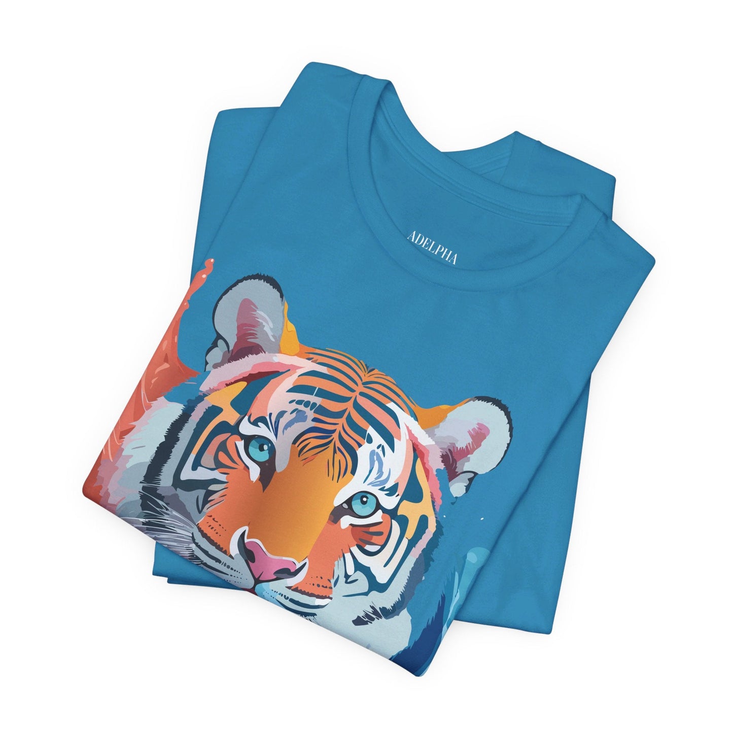 Tiger Graphic Tee Unisex Jersey Short Sleeve With Vintage Inspired Artwork By Adelpha