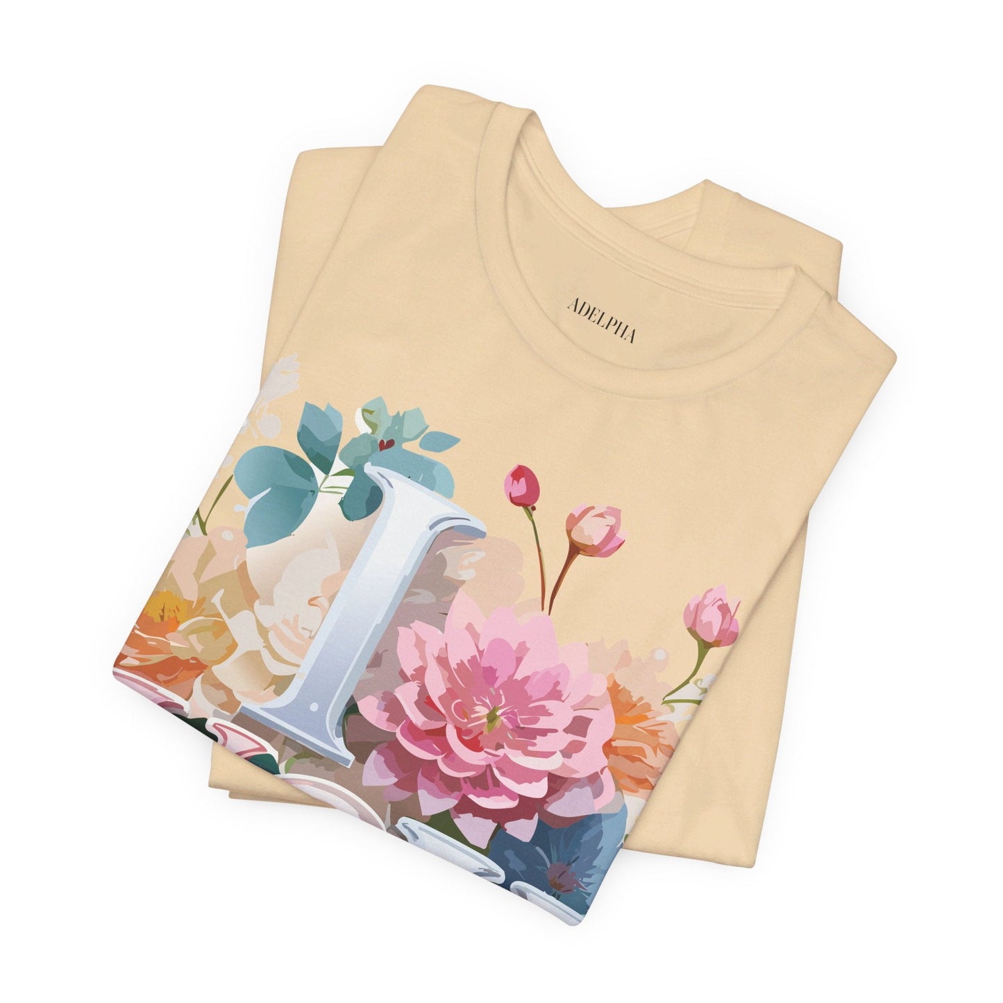 Valentine Day Graphic Unisex 100 Cotton Vintage Artwork with Love and Flower Design Tee 8