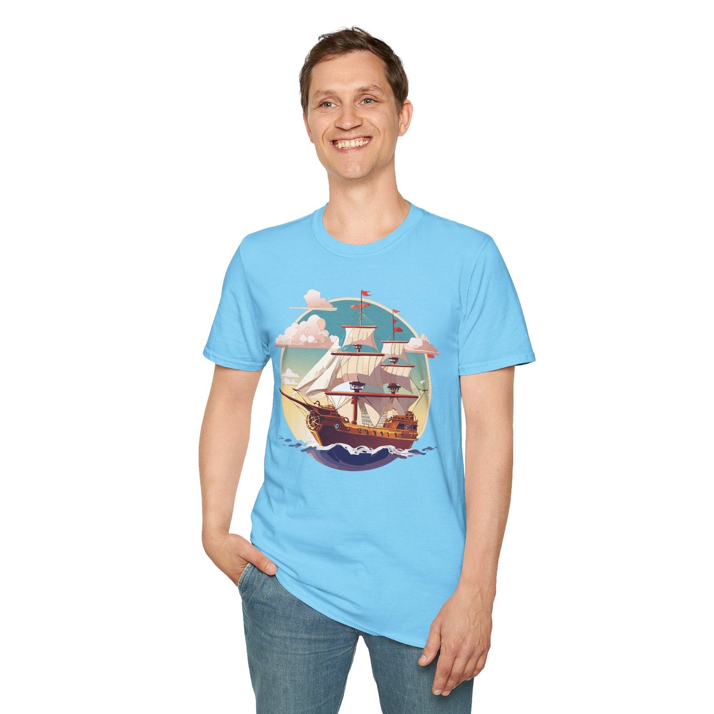 Unisex Ship T Shirts Frigate Vessel Tee Shirt Gildan Softstyle 64000 Cotton Comfort Premium Tee