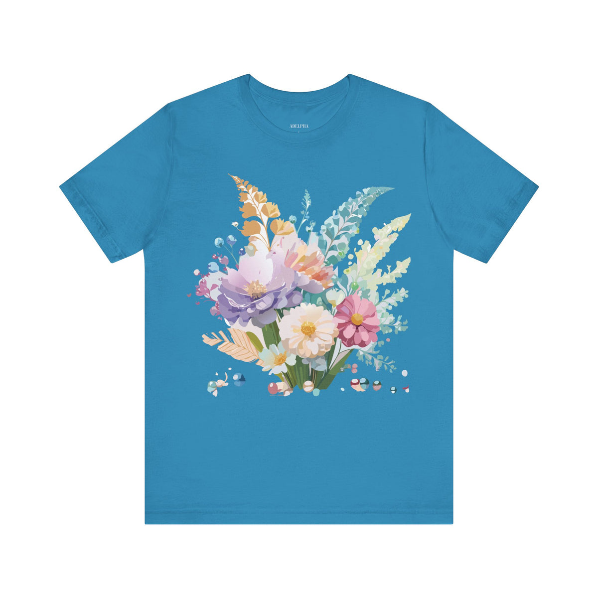 Floral Graphic Tee Shirt - Bella+Canvas Unisex 100 Cotton 10