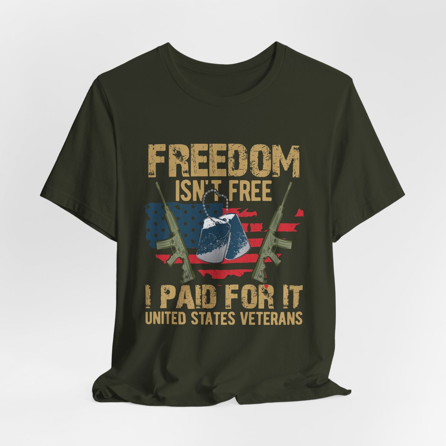 Army Veteran Patriotic Graphic Design Unisex Cotton T-Shirt v19