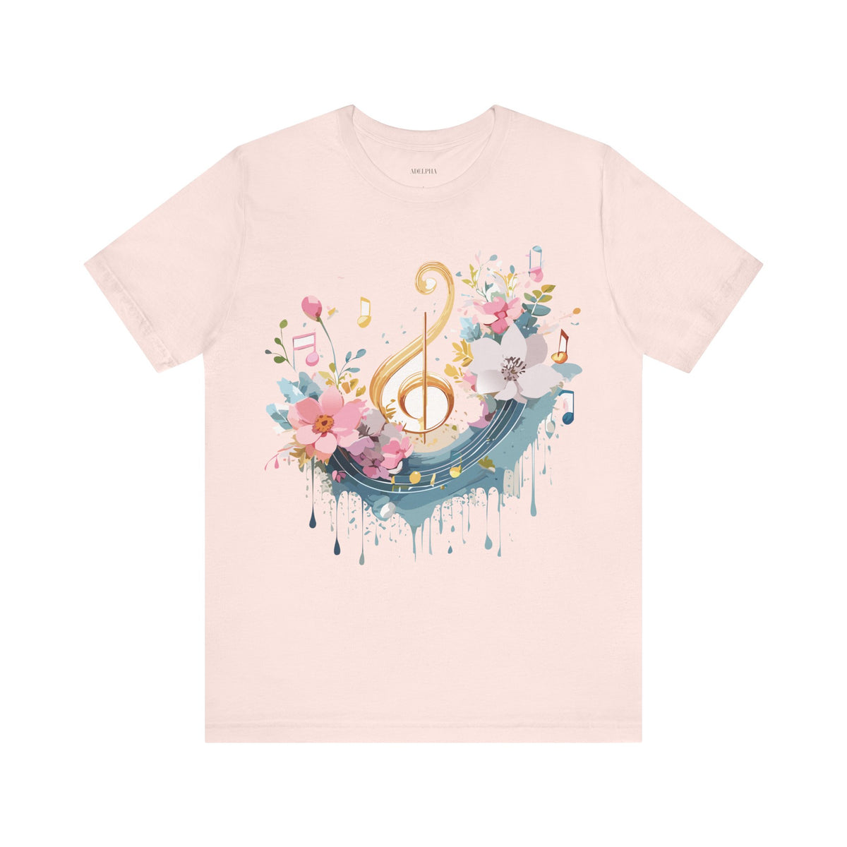 Music Graphic Unisex Cotton Bella+Canvas Tee with Art Design n194