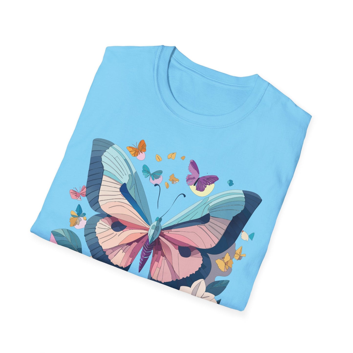 Butterfly Shirt Unisex T Shirt Softstyle Gildan 64000 Ring Spun Cotton Monarch Design