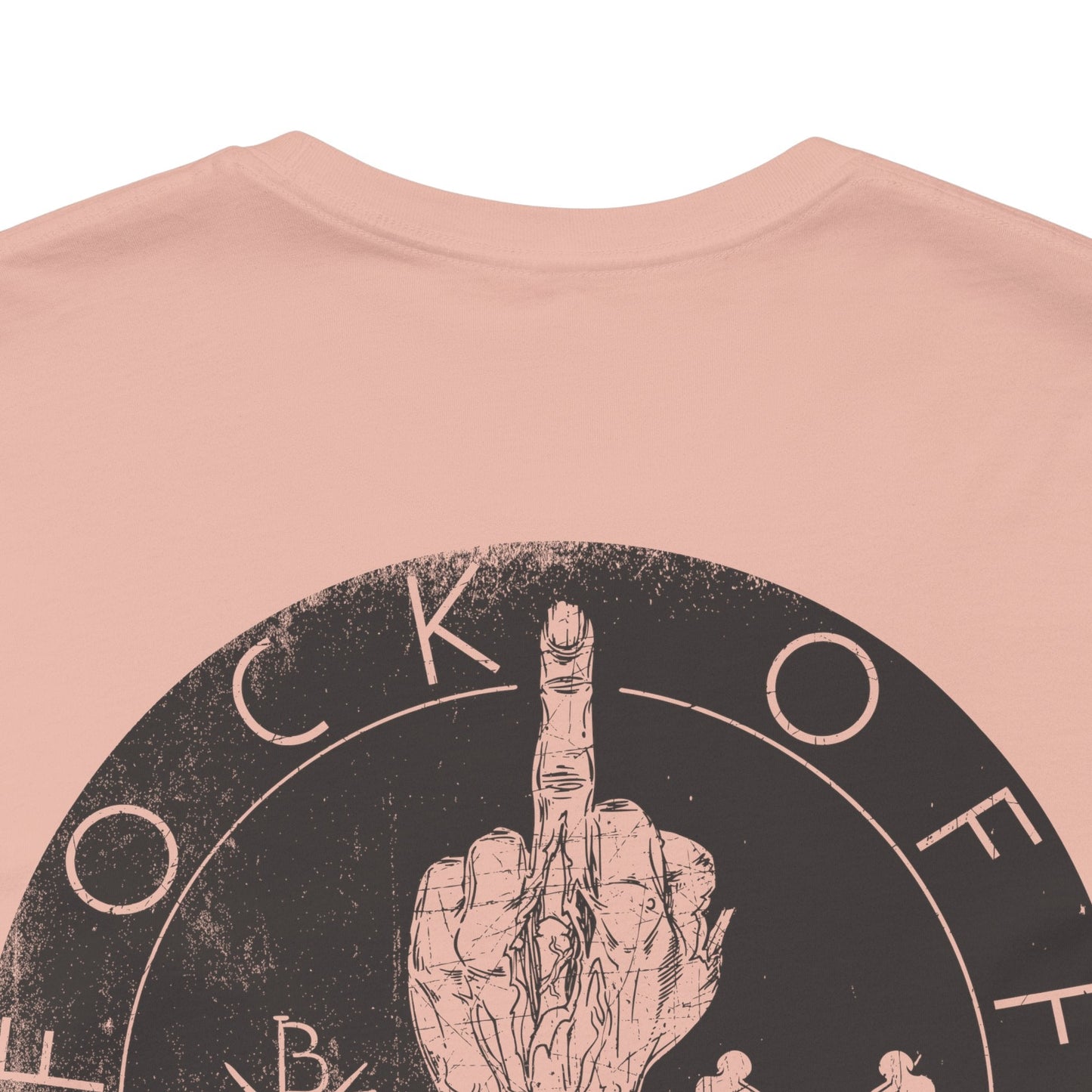 Middle Finger Skull Graphic Design Unisex Cotton T-Shirt A-11