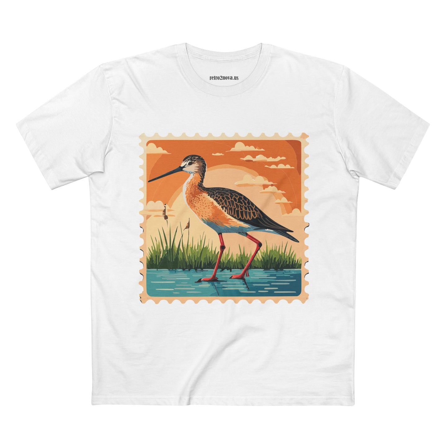 Stamp Shirt Postage Stamp Tee Unisex Premium Cotton Original Art Design Retro2Nova