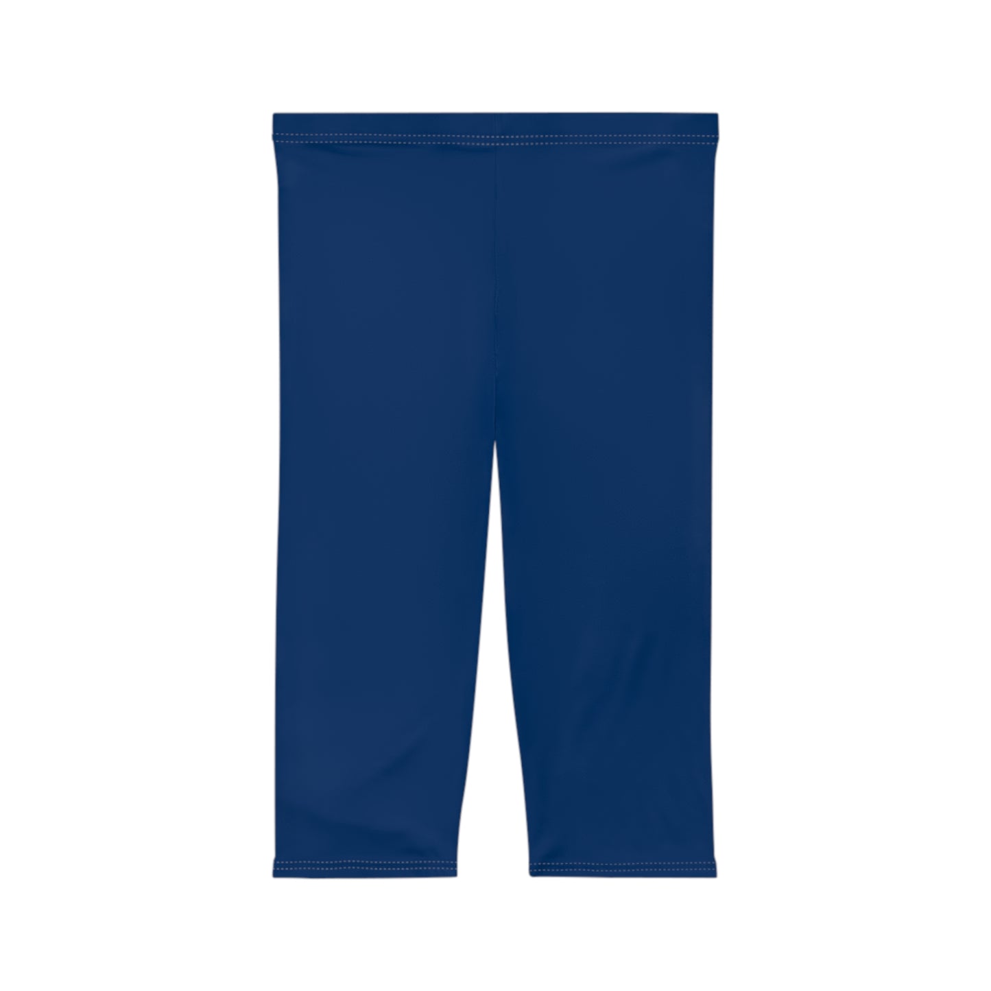Regal Navy Color Women's Brushed Suede Poly Span Casual Capri Leggings XS-2XL