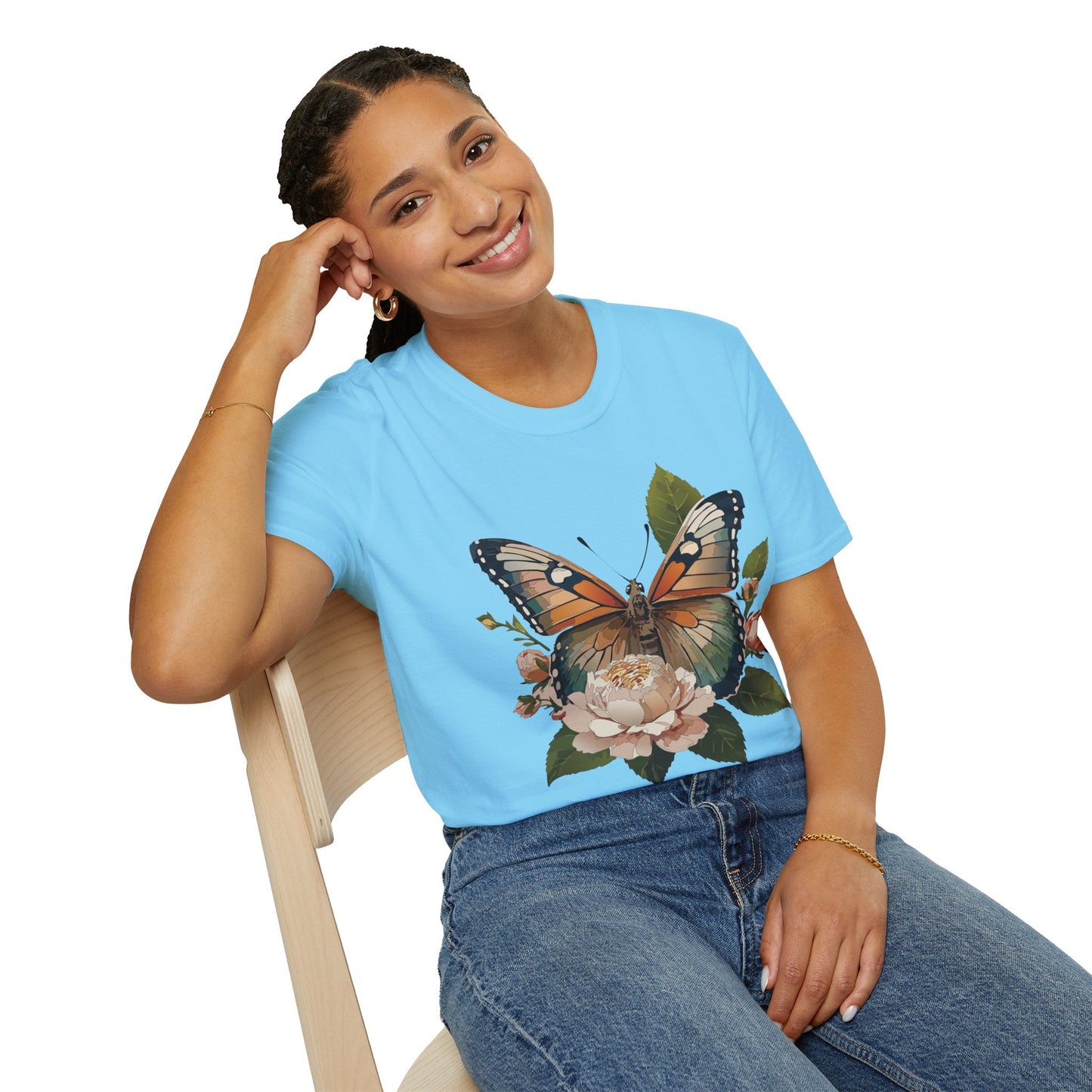 Monarch Butterfly Shirt Unisex Softstyle Cotton Tee Short Sleeve Gildan 64000 Everyday Wear
