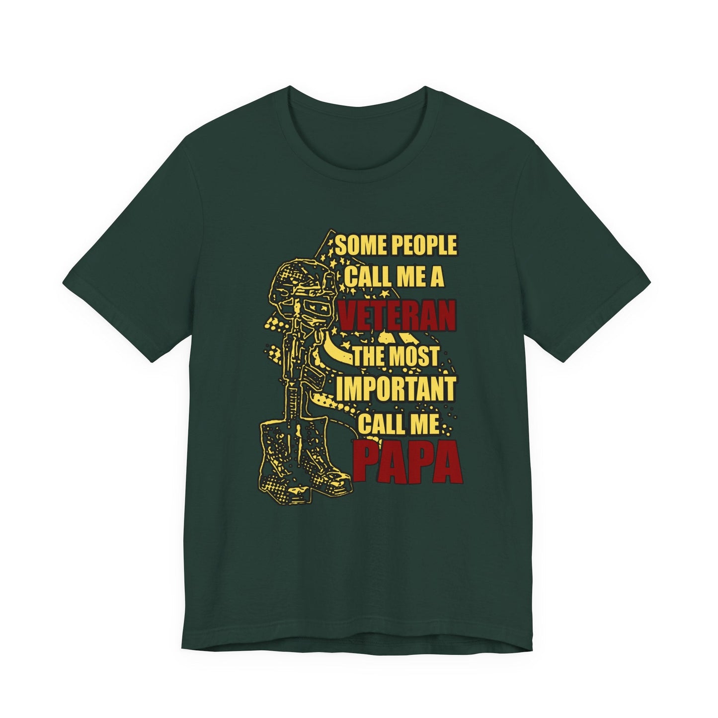 Army Veteran Patriotic Graphic Design Unisex Cotton T-Shirt v58