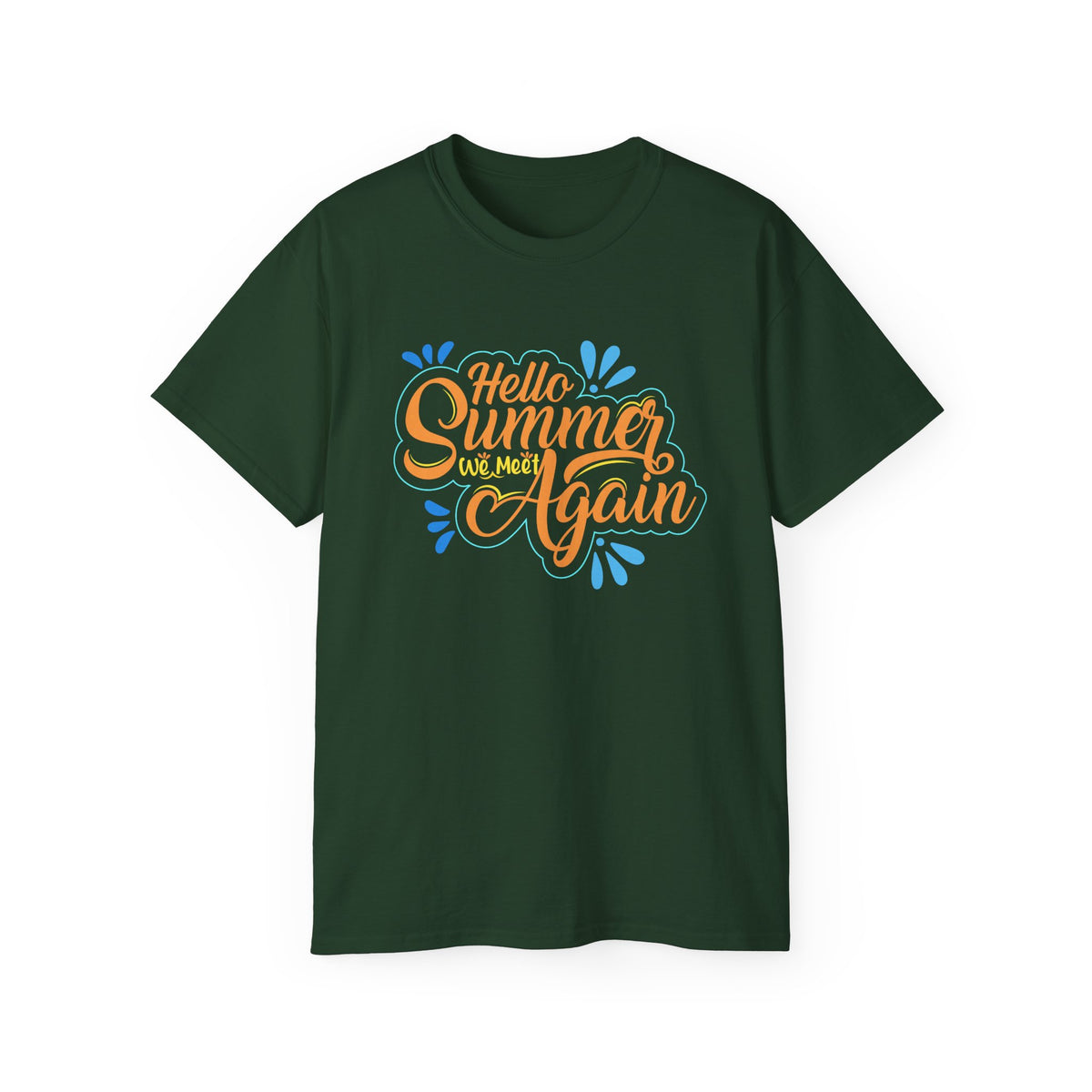 Hello Summer Again T-Shirt | Summer Script Graphic Tee