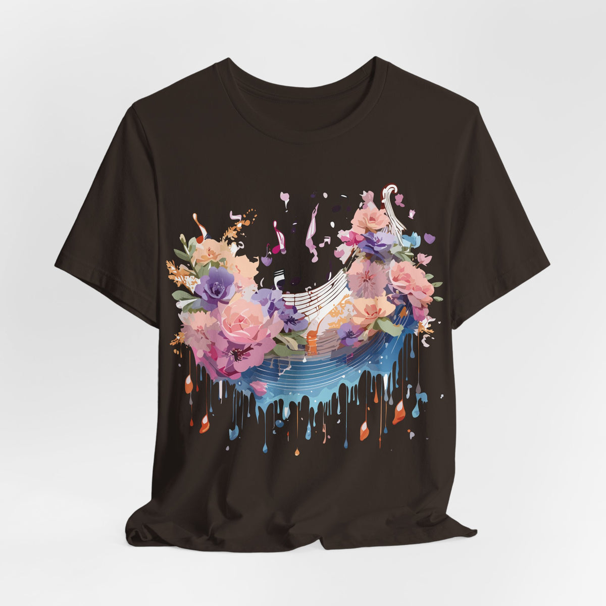 Music Graphic Unisex Cotton Bella+Canvas Tee with Art Design m84