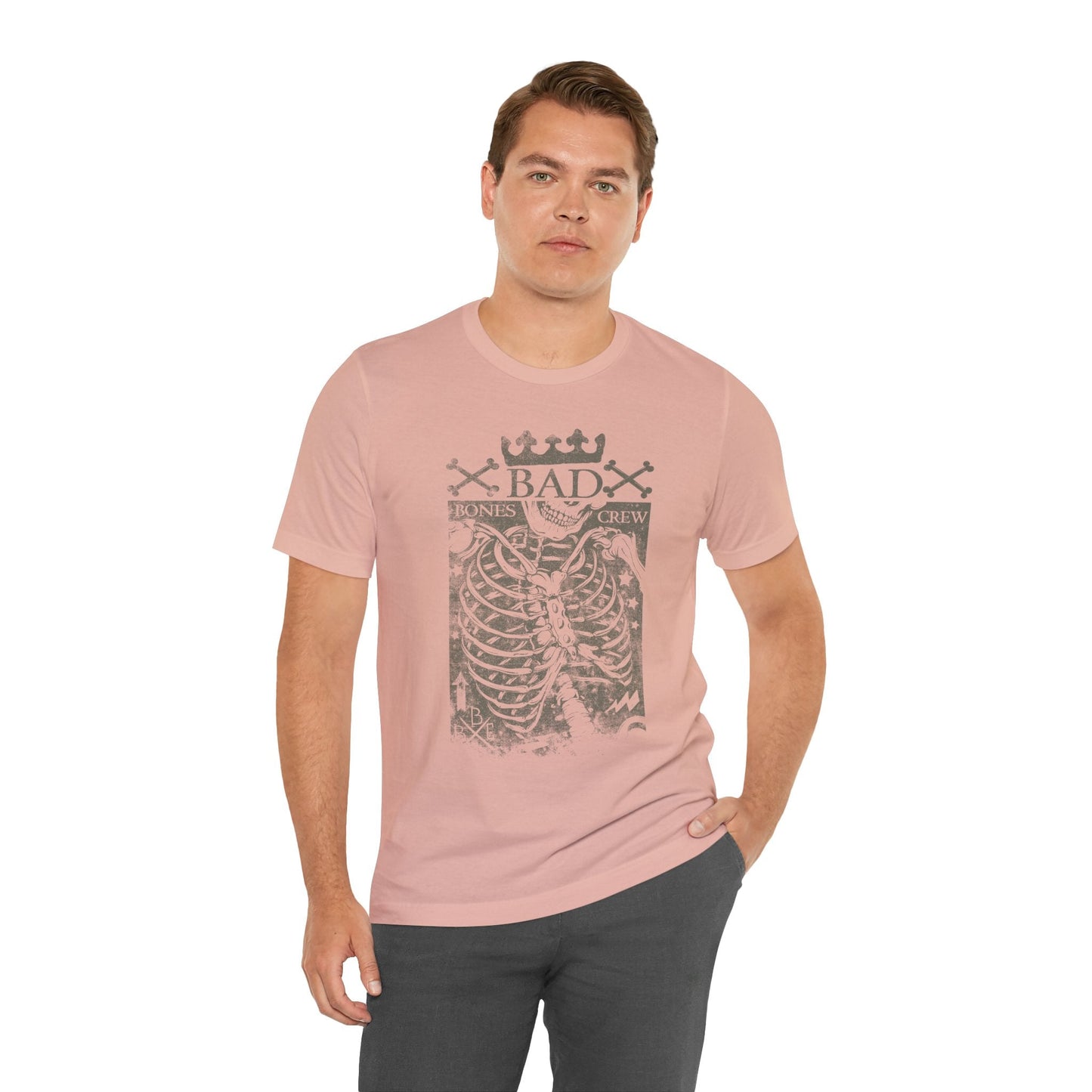 Skeleton Ribcage Tee Bones Crew Graphic Shirt A-10