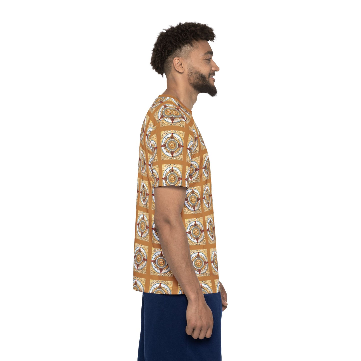Unisex Poly T-Shirt with Abstract Graphic Design Print