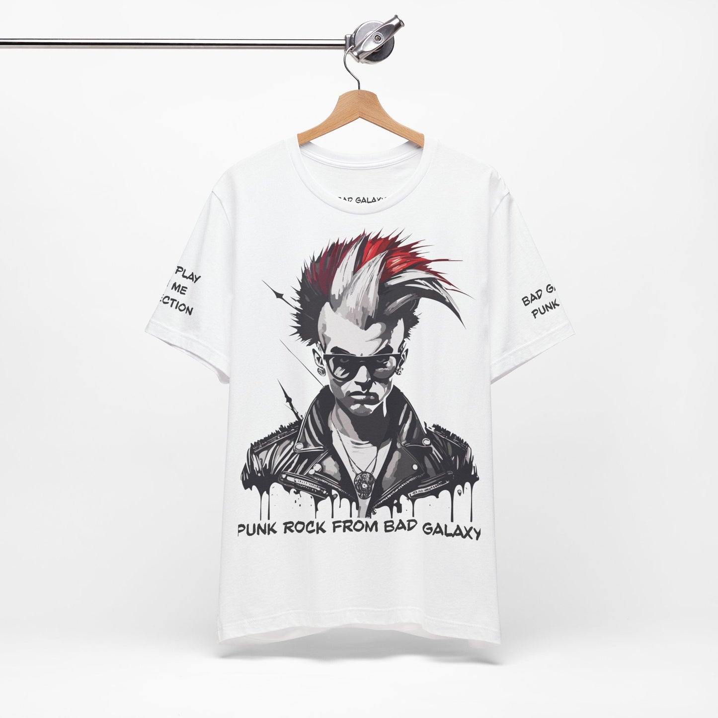 Punk Rock Tee Shirt From Bad Galaxy Made To Order 100 Cotton Free Shipping Eco Friendly Inks