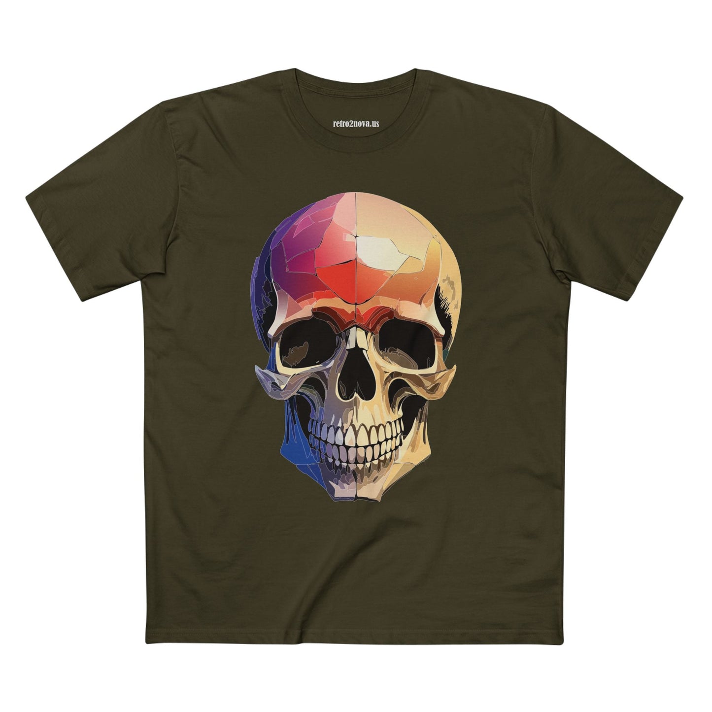 Skull Shirt Unisex Skeleton Tee With Original Art Design From Retro2Nova Premium Cotton Tee