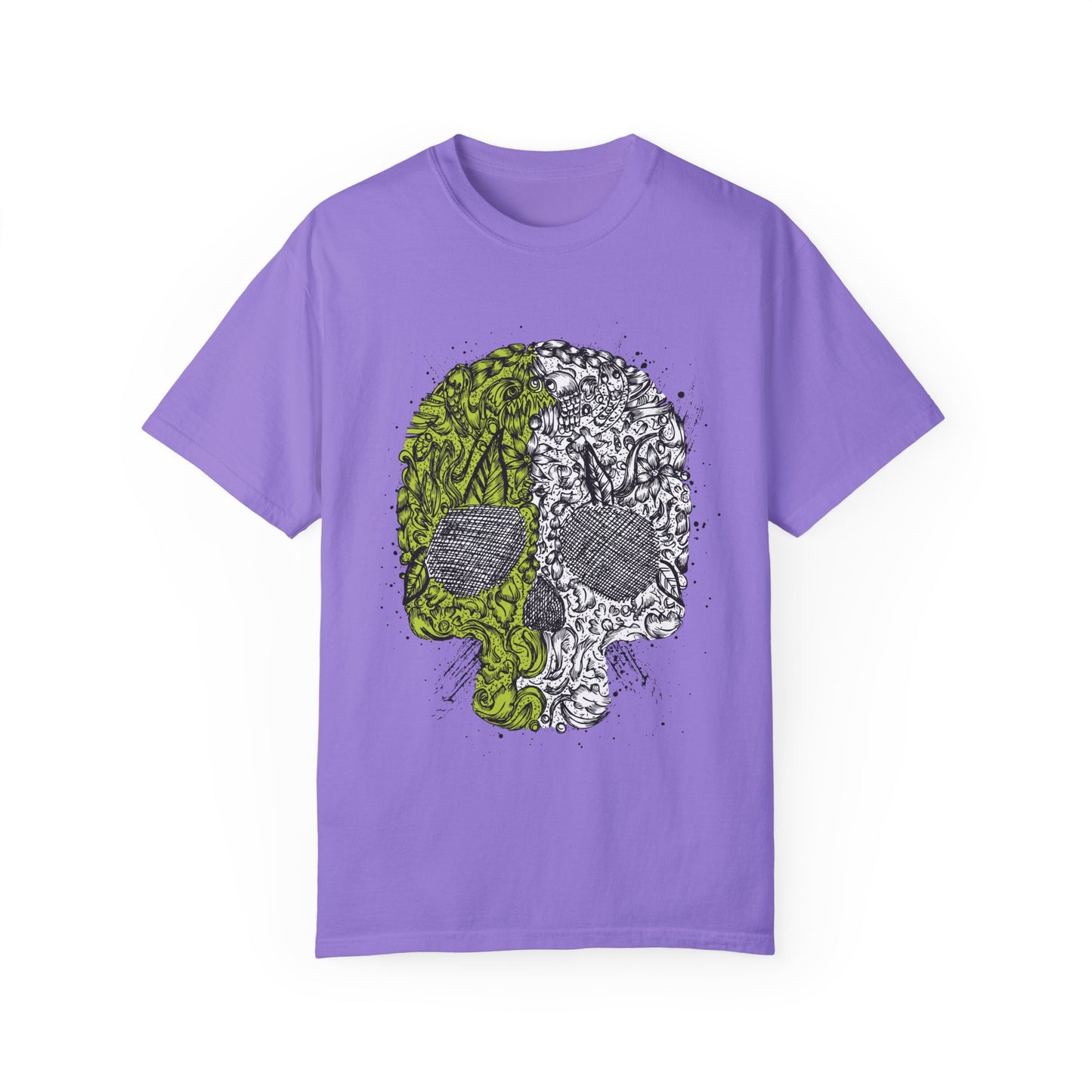 Unisex Cotton Tee Shirt with Skull