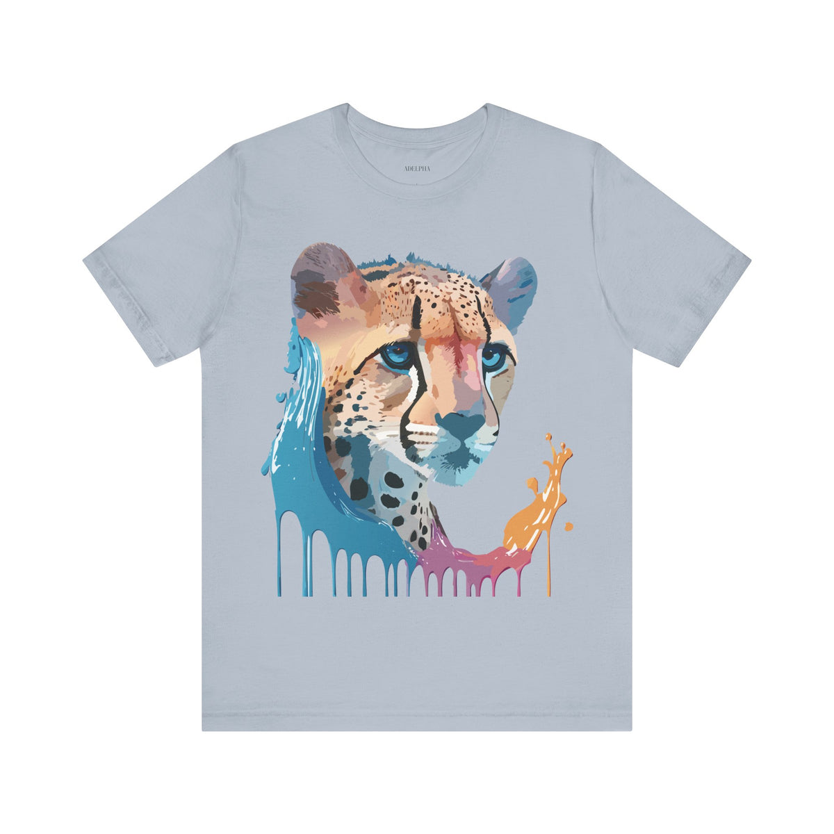 Cheetah Graphic Unisex Cotton Bella+Canvas Tee with Art Animal Design e3