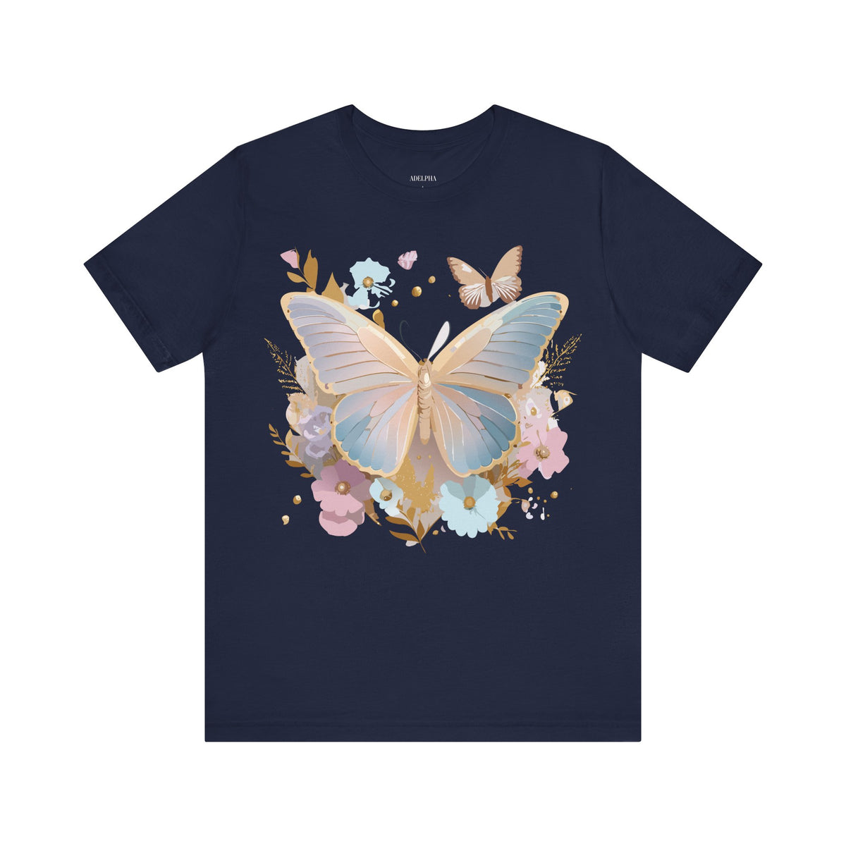 Butterfly Graphic Unisex Cotton Bella+Canvas Tee with Art Design n72