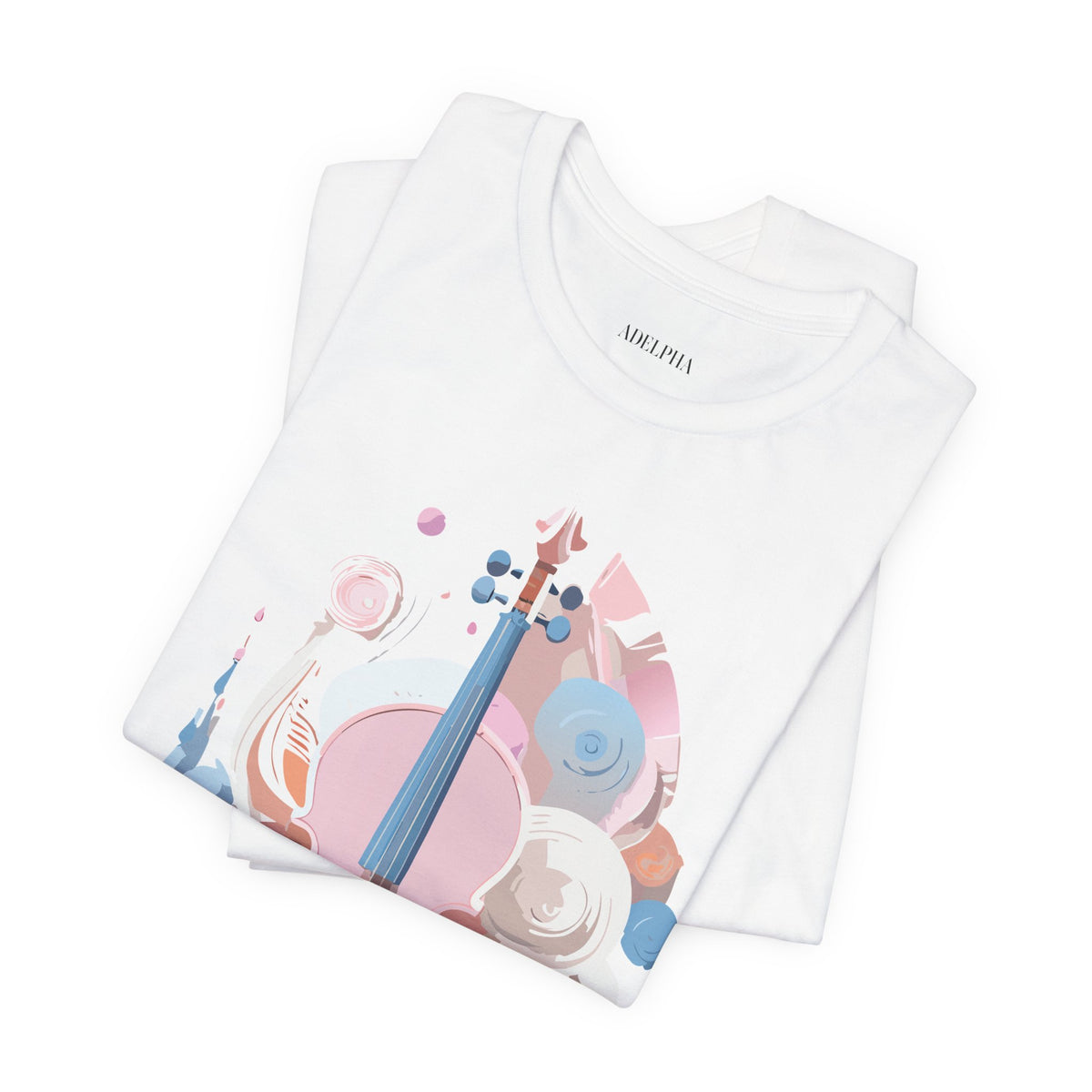 Music Graphic Unisex Cotton Bella+Canvas Tee with Art Design n190