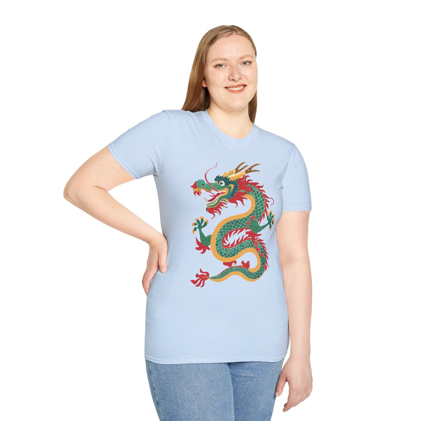 Dragon T Shirt Unisex Dragon Shirt With Animal Art Design Gildan Softstyle Tee 100 Cotton
