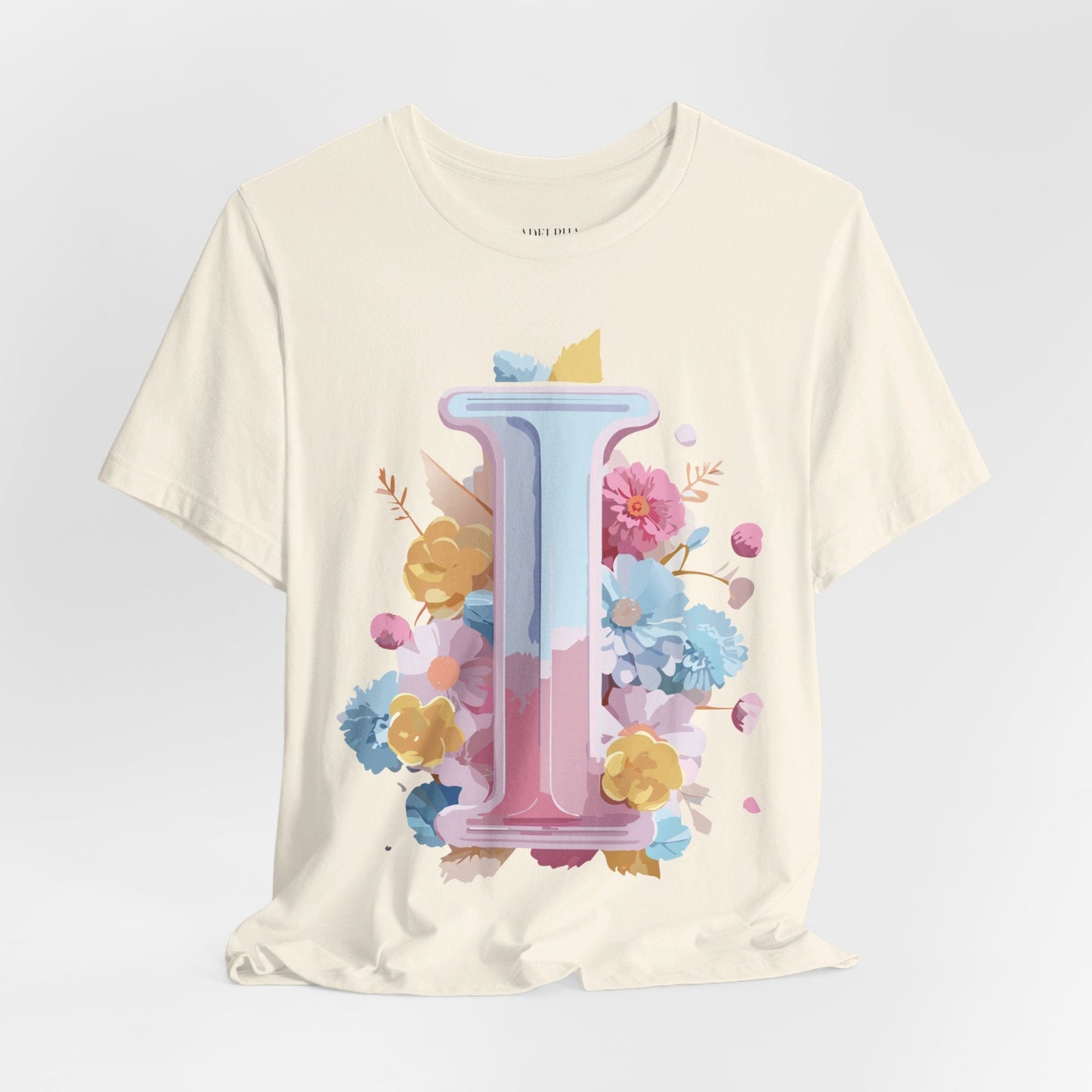 Letter I Shirt Graphic Tee Unisex Vintage Inspired Adelpha Artwork Premium Short Sleeve Tee