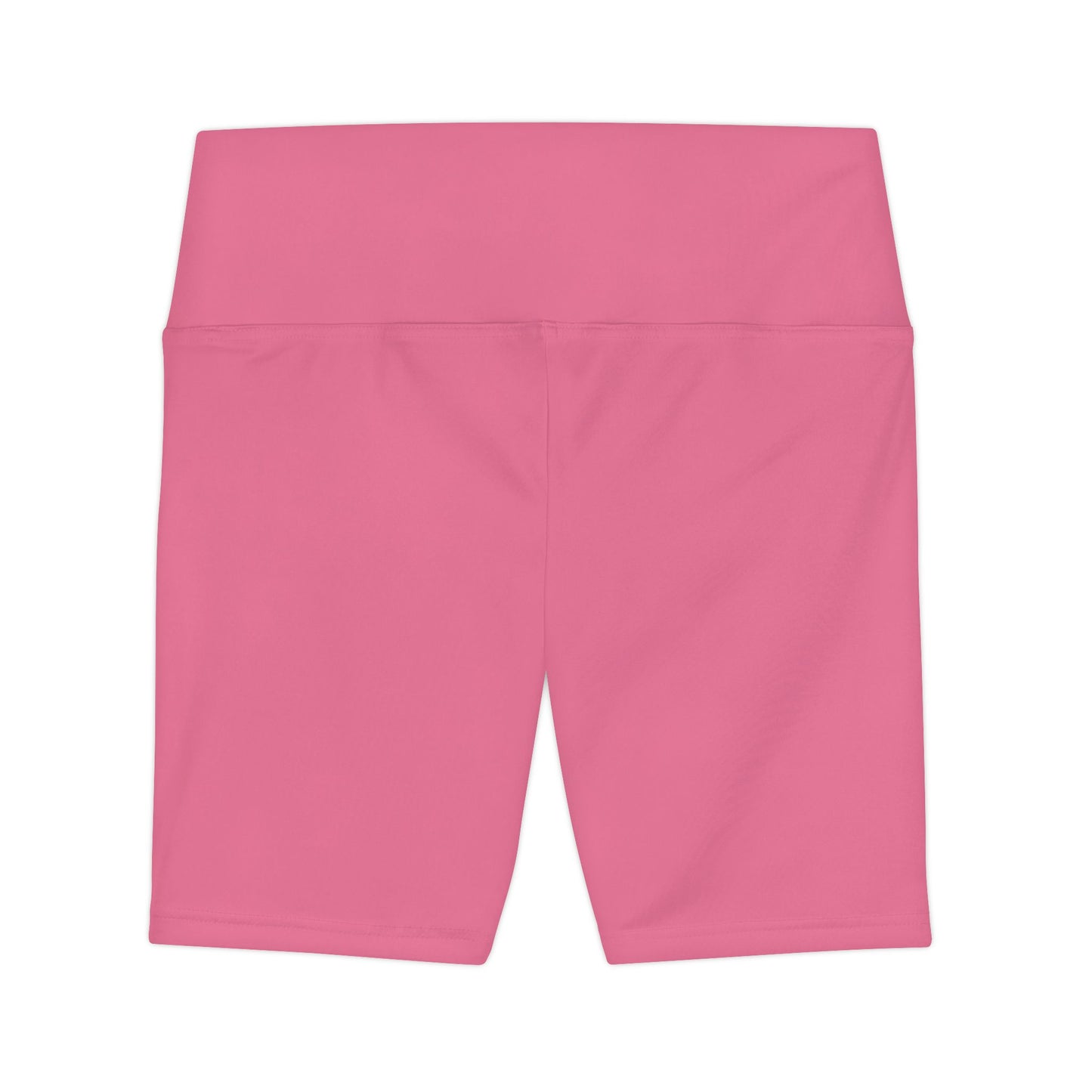 Petal Rouge Rose Women's Workout Shorts — Solid High-Waist Biker Shorts for Exercise & Everyday Wear