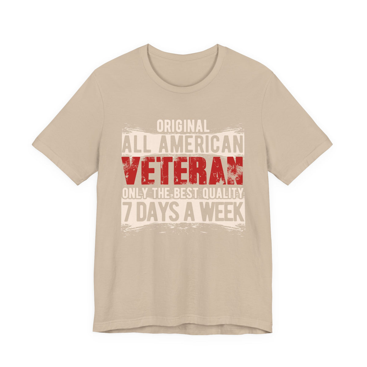 All American Veteran tee Vintage patriotic veteran Unisex Cotton T-Shirt v4
