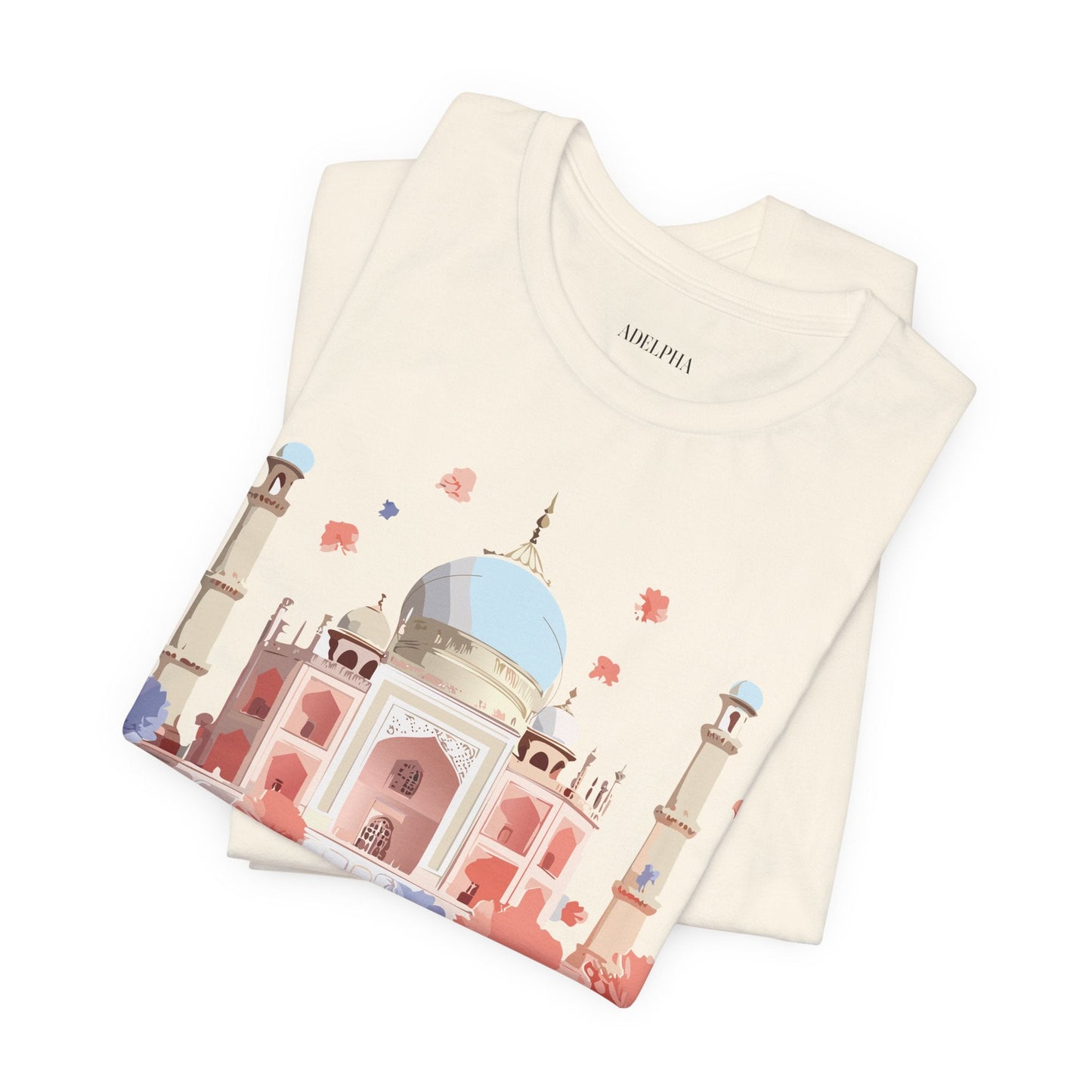 Unisex Taj Mahal Graphic Tee Vintage Inspired Shirt By Adelpha Art Design Collection
