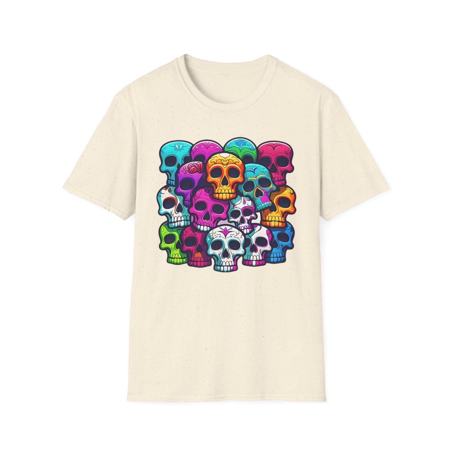 Skull Graphic Unisex Cotton T-shirt with Skeleton Artwork Design 1