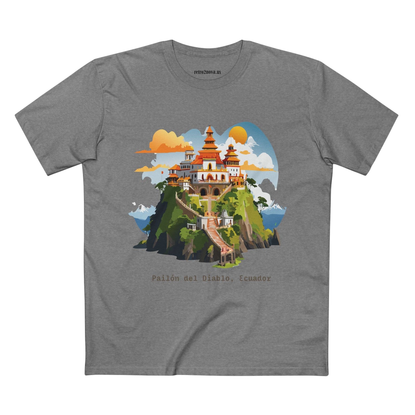 Travel Shirt Unisex Premium Cotton Tee With Original Art Design From Retro2Nova Ecuador Inspired