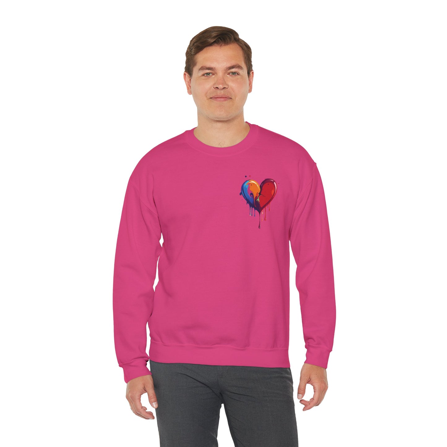 Small Bleeding Heart Sweatshirt, Small Heart Sweatshirt, Valentine's Day Sweatshirt, Heart Sweatshirt 117