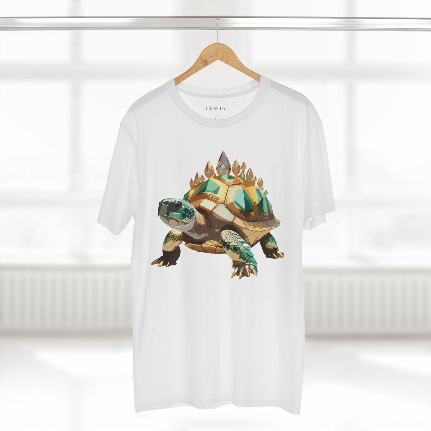 Turtle Graphic Unisex 100 Cotton Tee With Unique Animal Golden Medallion Art Design 34