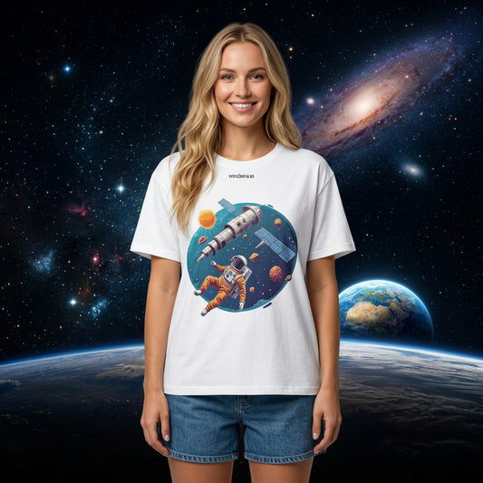 Cosmos Astronaut Graphic Tee Staple Unisex 100 Cotton Tee Shirt - CS-23
