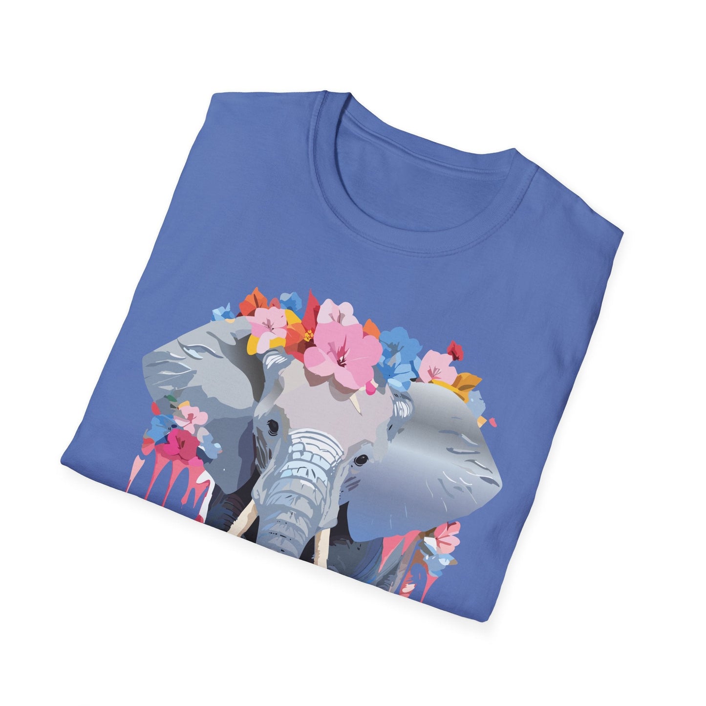 Elephant Graphic T Shirt Unisex Animals Tee Softstyle 64000 Gildan Comfort Breathable