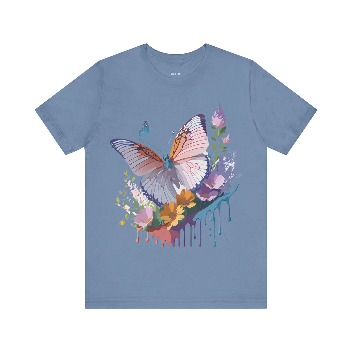 Butterfly Graphic Unisex Cotton Bella+Canvas Tee with Art Design n85