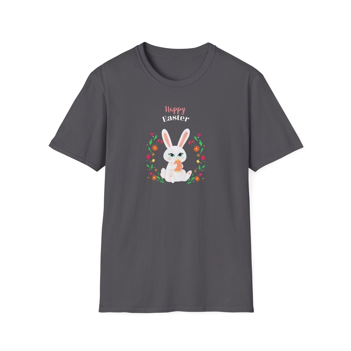 Easter Bunny T Shirt Unisex Gildan Softstyle Tee 100 Percent Ring Spun Cotton Easter Design