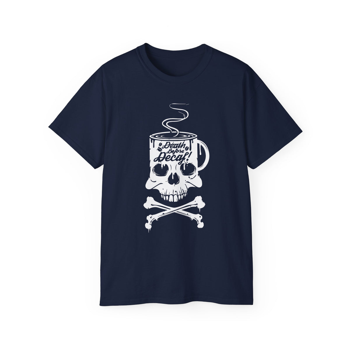 Skull Coffee Mug Skull and Crossbones Tee | Coffee Addict, Dark Cafe Design