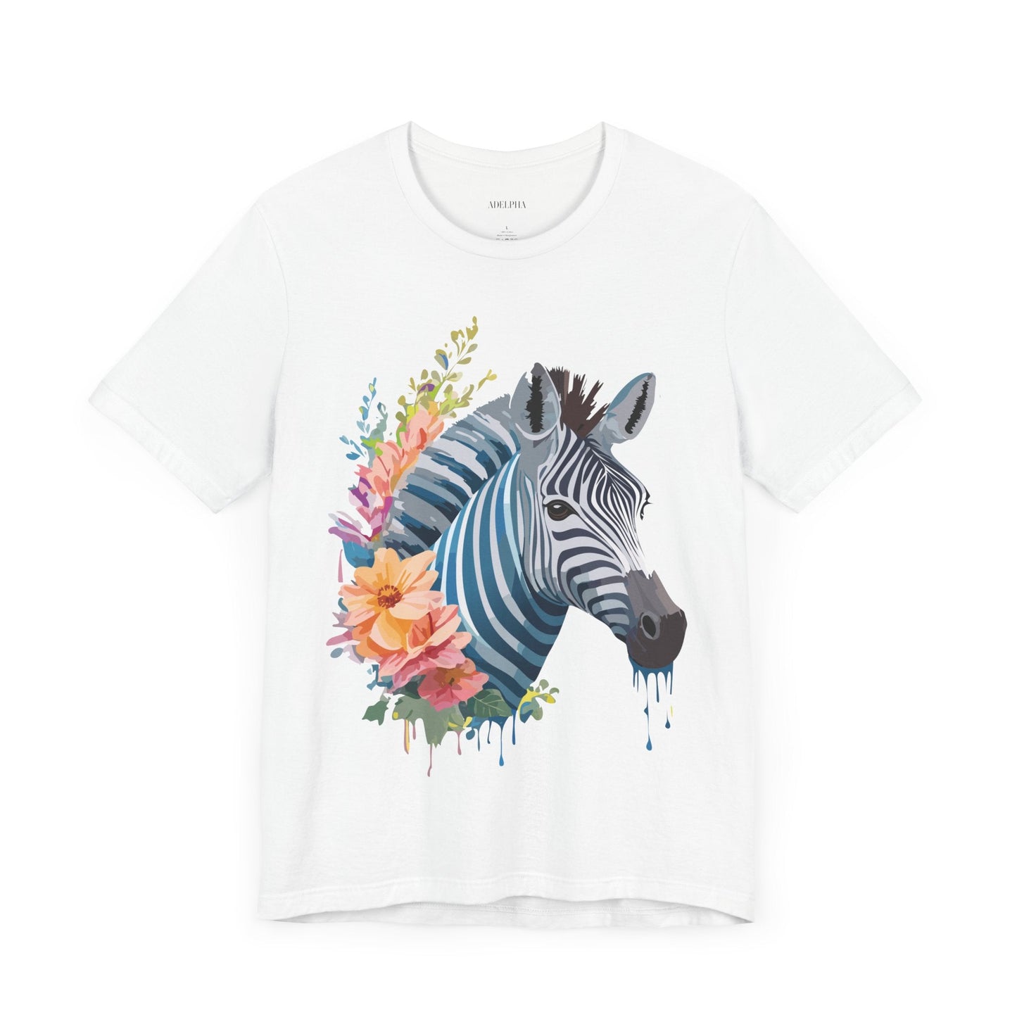 Zebra Graphic Unisex 100 Cotton Vintage Animal Art T-Shirt 2