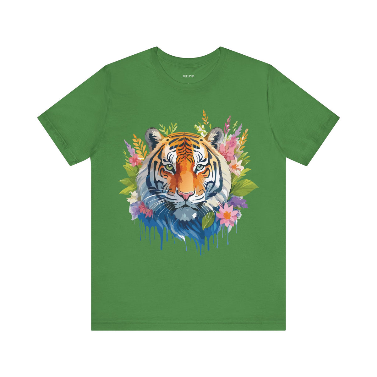 Tiger Graphic Unisex Cotton Bella+Canvas Tee with Art Animal Design d95