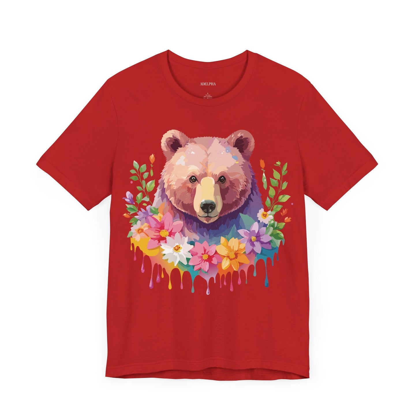 Bear Graphic Unisex 100 Cotton Short Sleeve Art Design Vintage T-Shirt 2