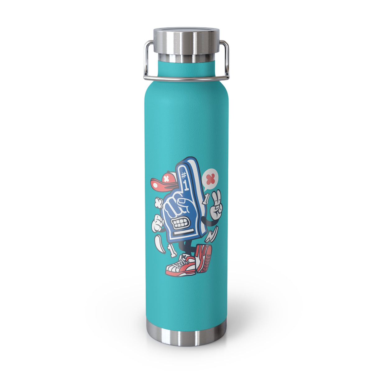 22oz Copper Insulated Water Bottle with Cartoon Design - CV28