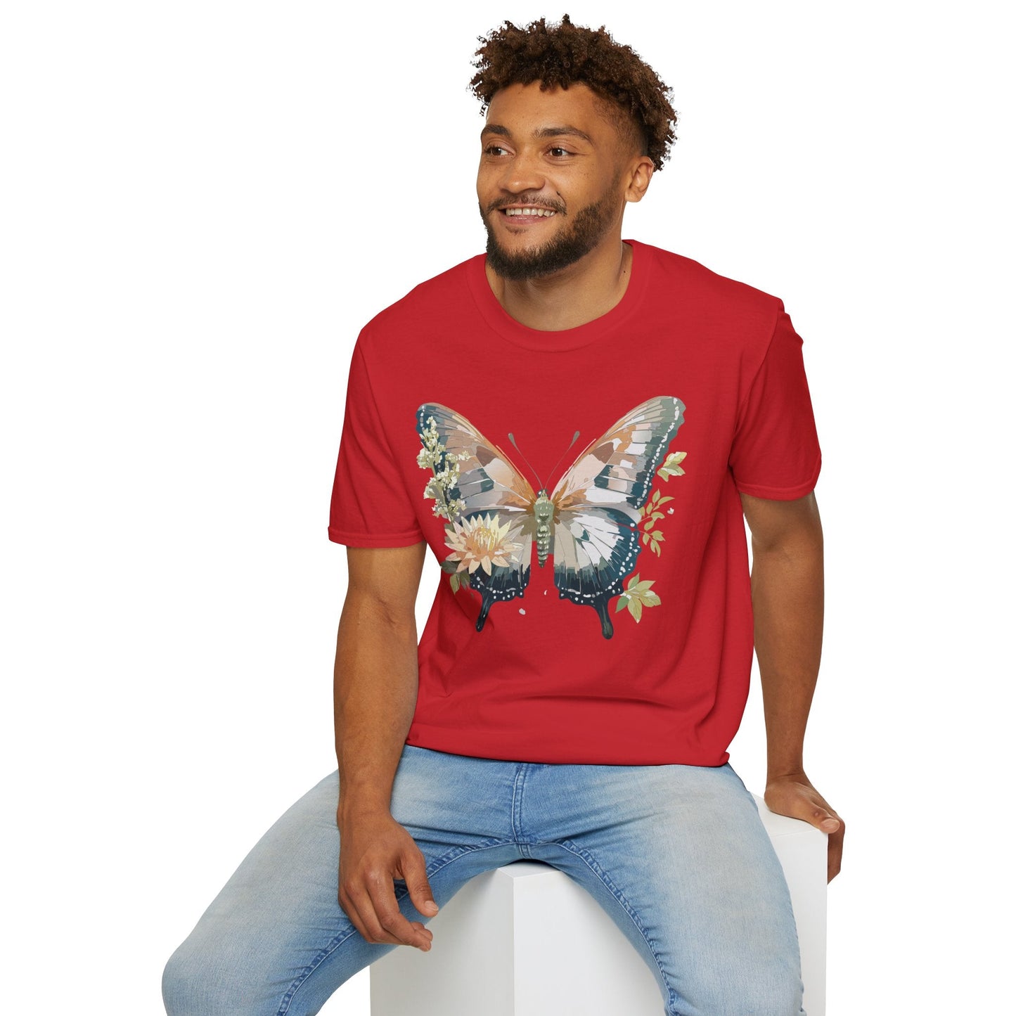 Unisex Butterfly Shirt Monarch Butterfly Tee Softstyle Gildan 64000 100 Cotton Breathable