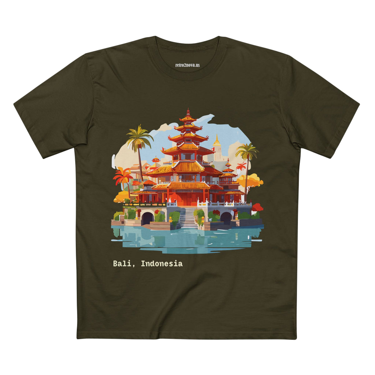 Bali Temple Illustration Tee | Indonesia Travel Shirt