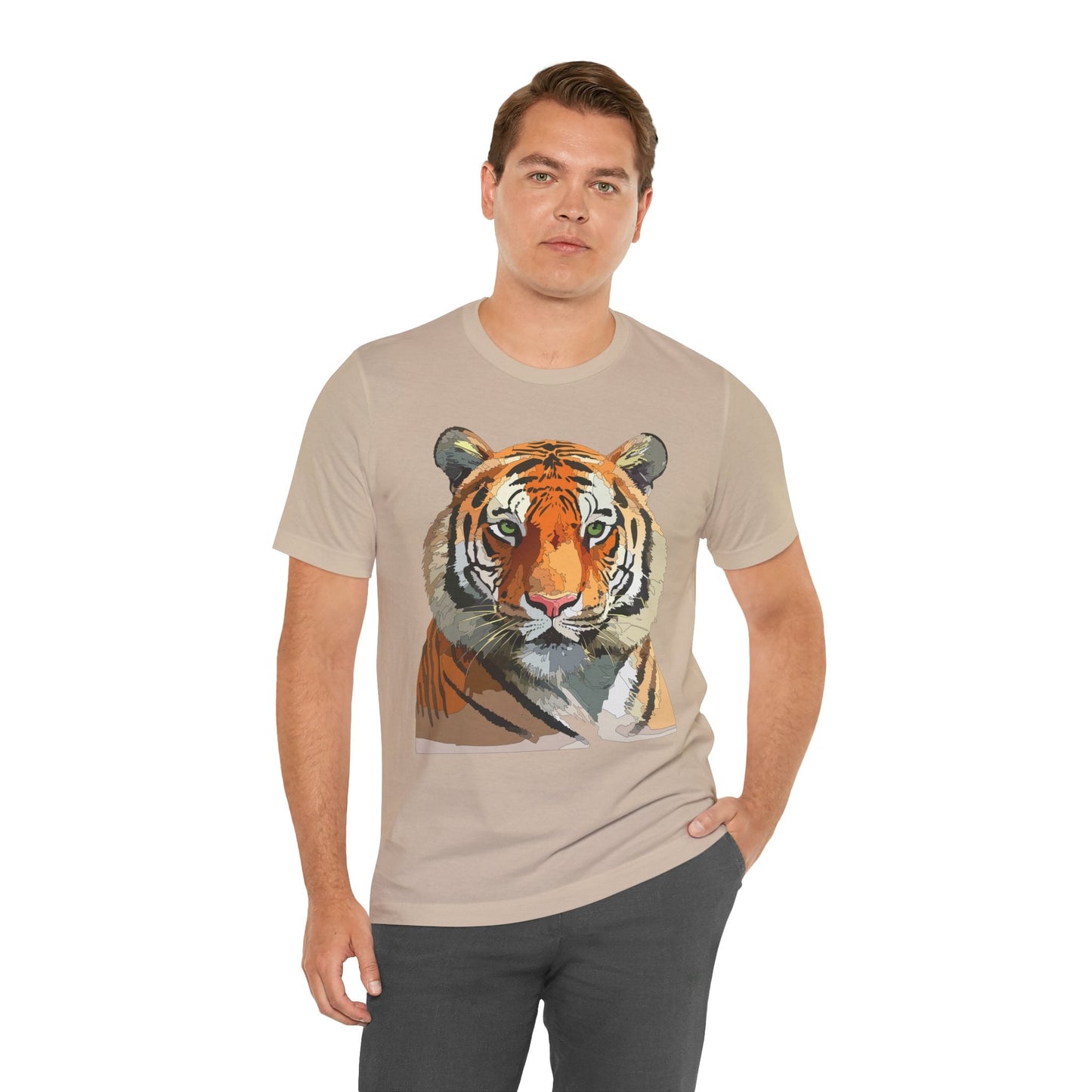Unisex Animal Graphic Tee Shirt With Wildlife Art Design For Everyday Comfort Gildan 64000